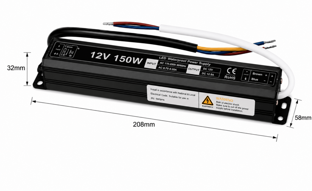 led power supply 150 watt 12 volt