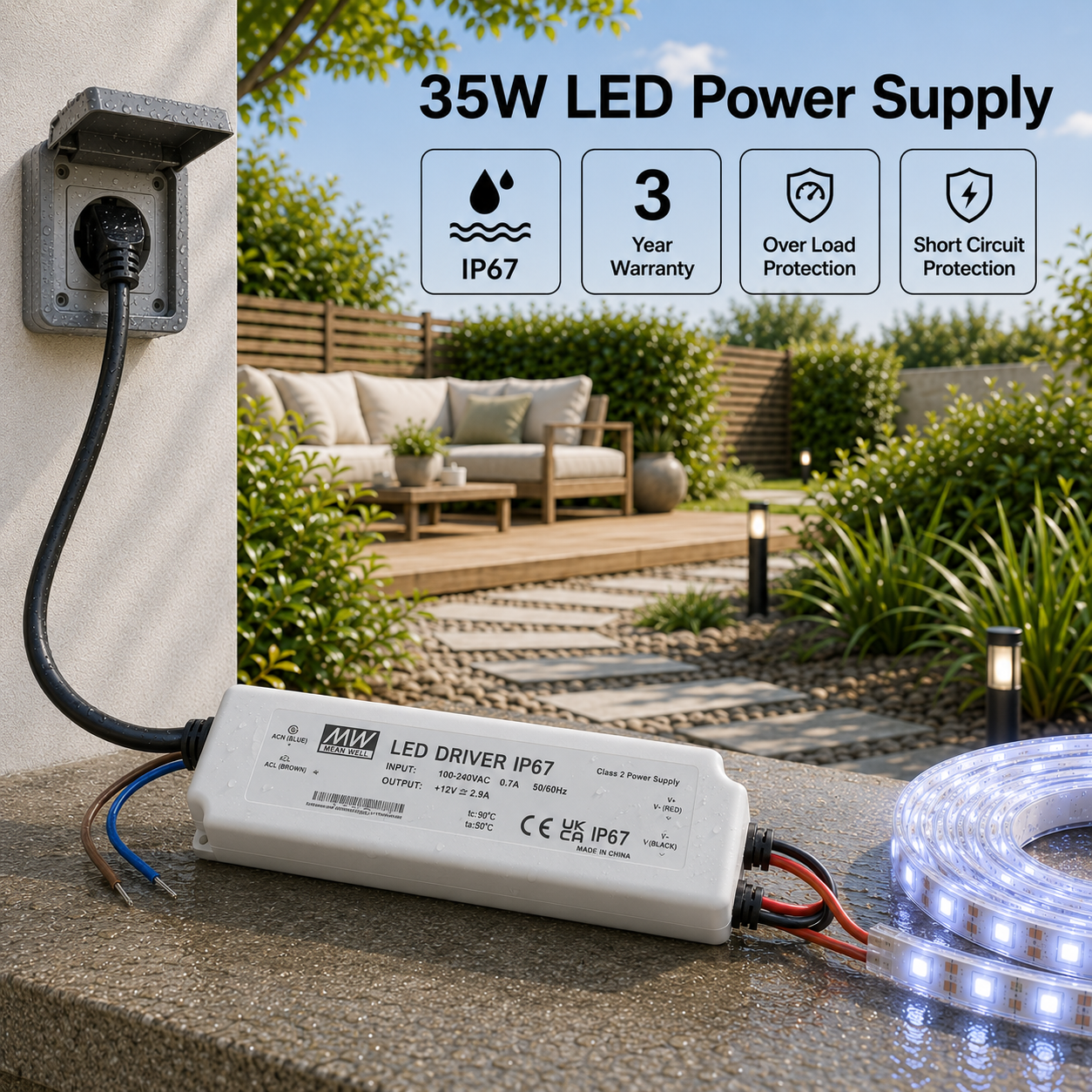 24v driver | power supply | transformer | 35 watt | 3 year warranty