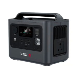 image shows a red-e power station