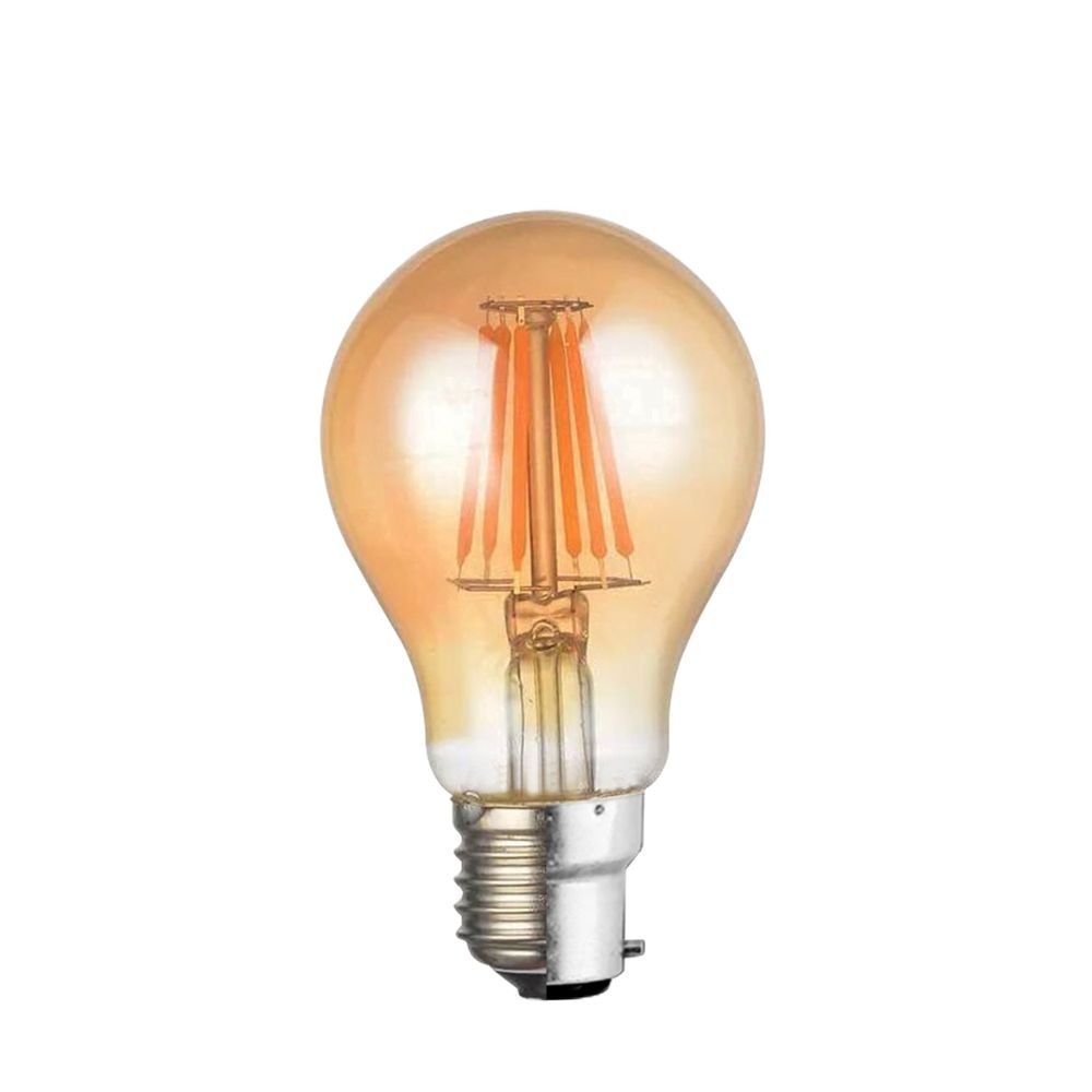 This is a picture of a 6w clear Vintage Filament Bulb with a E27 and a BC base.