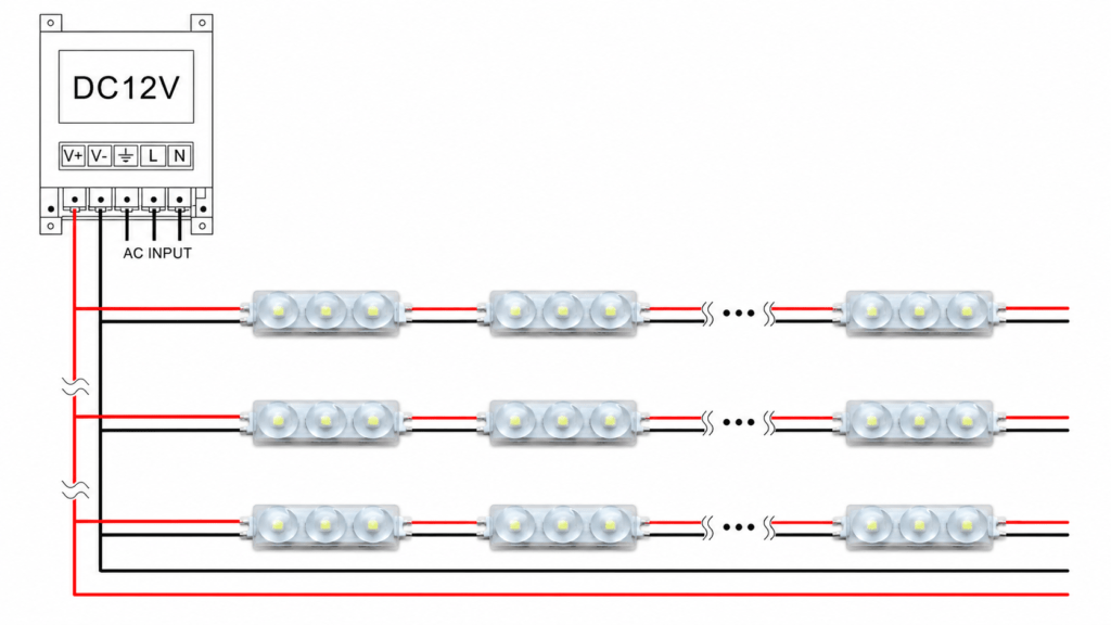 led module 3 chip / 160° / 0.48w / 12v / 9000k 11 000k / ice white / 5 year warranty