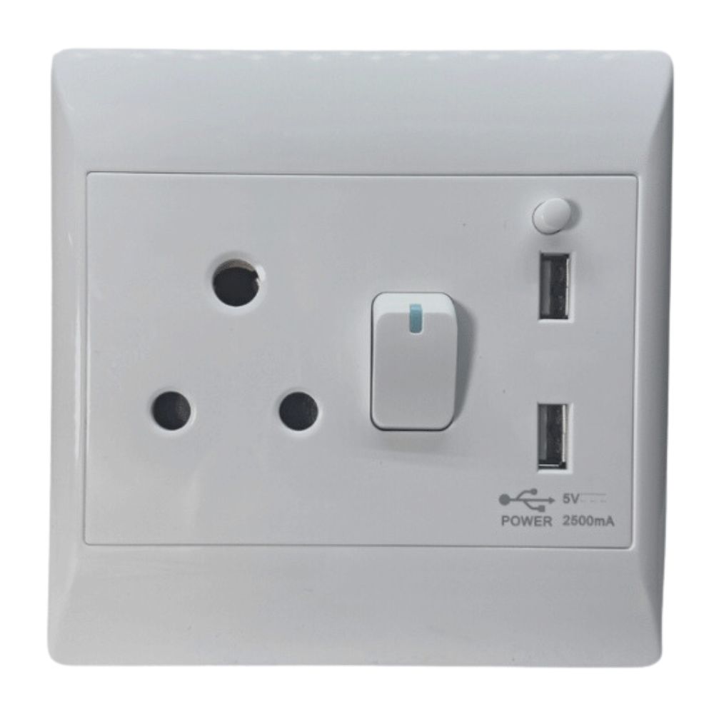 Socket 1x 16Amp + 2 x USB
