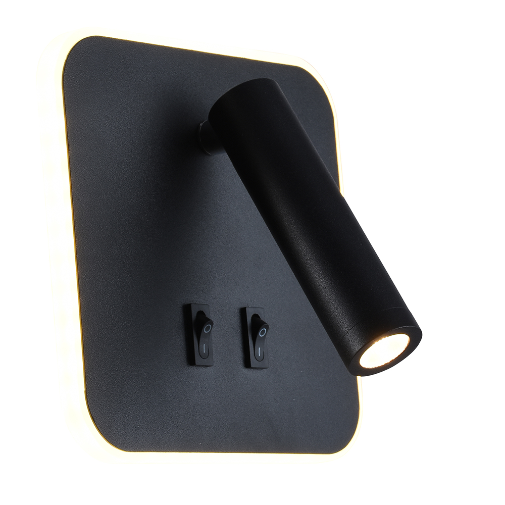 Black 155mm Wall Light