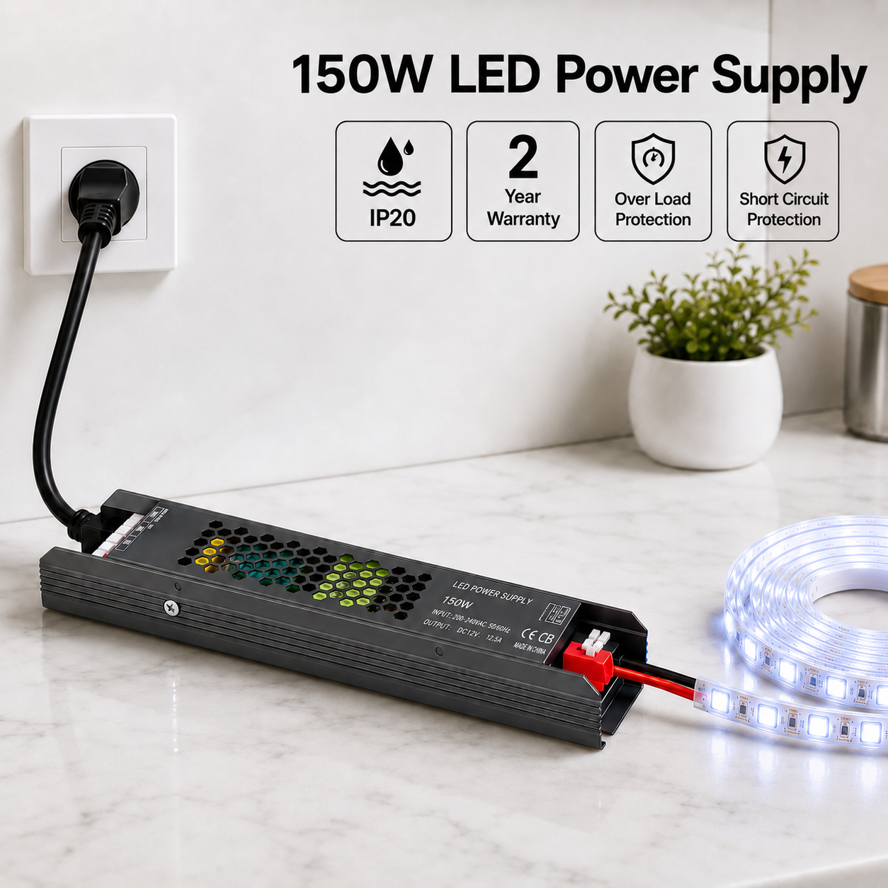 24v driver | power supply | transformer | 150 watt | 2 year warranty
