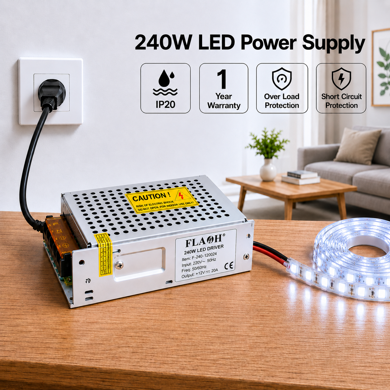 24v driver | power supply | transformer | 240 watt | 1 year warranty