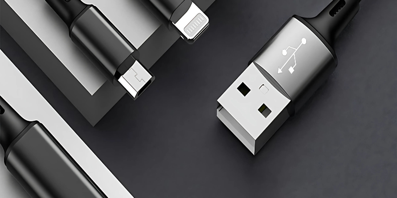 This is a picture of a USB charging Cable Type B/C and Apple