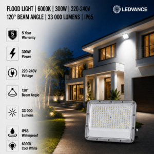 led flood light 300w premier coastal range / 33 000 lumens / area 500 m² / 6000k daylight / 120° angle
