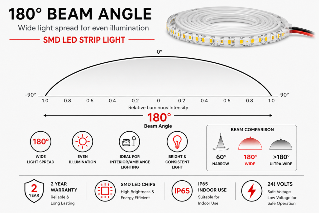 10w 24v ip65 dyce cob dotless strip light